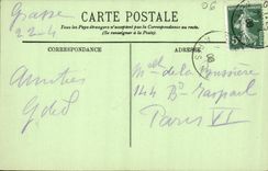 La vista de Grasse de la POSTAL de la VENDIMIA tiene L es