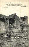 VINTAGE POSTCARD Church of St Hilaire Large Militaria