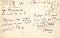 VINTAGE POSTCARD Bannes Fere Champenoise Groups houses brulees Militaria