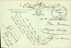 VINTAGE POSTCARD Ypres War the Street with Automobile Militaria Butter