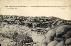 VINTAGE POSTCARD the Great War Fortifications of the Labyrinth after L French occupation Militaria Distinct