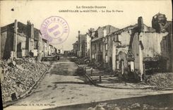 VINTAGE POSTCARD Gerbeviller Martyrdom the Street St Pierre Militaria