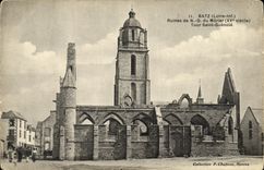 VINTAGE POSTCARD Batz Ruins of ND of the Mulberry tree Holy Turn Guenloe
