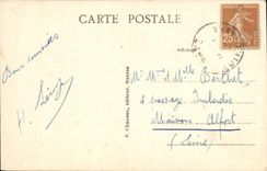 VINTAGE POSTCARD Batz a vague monster on the pier