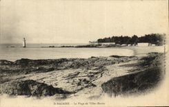 VINTAGE POSTCARD St Nazaire the Beach of Martin Cities