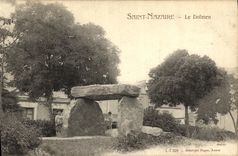 VINTAGE POSTCARD St Nazaire the Dolmen Children