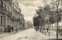 VINTAGE POSTCARD St Nazaire the Boulevard of L Ocean Children