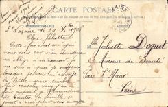 VINTAGE POSTCARD Of Saint Nazaire in Croisic View of the salt water marshes of the Borough of Batz Saille has