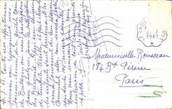 POSTAL Pornichet de la VENDIMIA los barcos portuarios