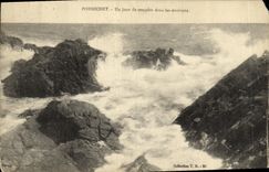 VINTAGE POSTCARD Pornichet a day of storm in the surroundings