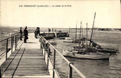 VINTAGE POSTCARD Pornichet the Pier and the Port Boats