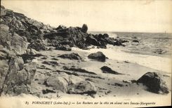 VINTAGE POSTCARD Pornichet Rocks on the dimension while ahant towards Sainte Marguerite