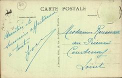 CPA Pornic L entree du port et le chateau au clair de lune