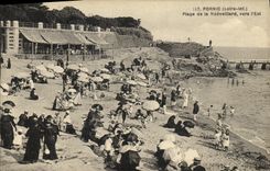 CPA Pornic Plage de La Noevellard Vers l Est