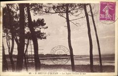 POSTAL Brevin santo L abetos de la VENDIMIA del oceano que confinan el mar