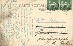 VINTAGE POSTCARD Bernerie Edge of Beach and Dam of Sinning rocks at sea Fishing