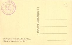 El lugar de la iglesia de la abadia de St Philbert de Grand Carolingian de la POSTAL de la VENDIMIA comienza la pieza meridional del deambulatoire