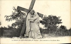 La POSTAL Calvaire de la VENDIMIA de Ponchateau Jesús resuelve su MRE muy Sainte