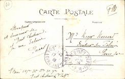 Valle de Ponchateau de la POSTAL de la VENDIMIA de Brivet delante de la estacion de tren