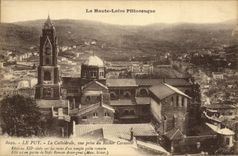 VINTAGE POSTCARD Puy the Cathedral seen from of the rock Crow