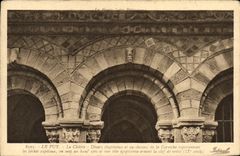 VINTAGE POSTCARD Puy the Cloister Various capitals and with the lower part of the cornice representing fishings capital