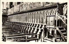 VINTAGE POSTCARD the Chair God Abbey church stalls