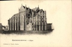 POSTAL Guemene Penfao L iglesia de la VENDIMIA
