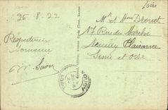 VINTAGE POSTCARD Roanne the Monument of the Centenary Places L town hall