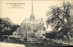 VINTAGE POSTCARD the Champagne Illustrated Surroundings D Epernay Orbais L church
