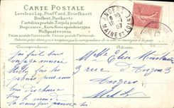 VINTAGE POSTCARD Fantaisie Votes heart Marie Elise Anna Alice Louise