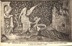 CPA Angers Tenture de I Apocalypse par Nicolas Bataille L ange et le demon Diable