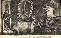 CPA Angers Tenture de I Apocalypse par Nicolas Bataille Le fils de l homme descendu du ciel pour moissonner la terre