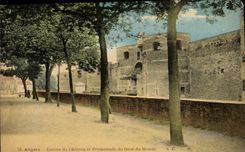 CPA Angers Entree du Chateau et Promenade du bout du monde