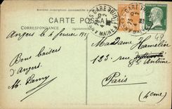 CPA Angers Entree du Chateau et Promenade du bout du monde