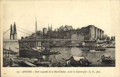 CPA Angers Pont suspendu de la Basse Chaine avant la Catastrophe