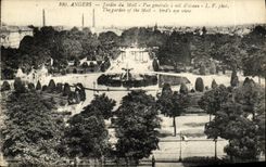 CPA Angers Jardin du Mail Vue generale a Vol d oiseau