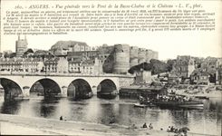 CPA Angers Vue generale vers le Pont de la Basse Chaine et le Chateau Bateau