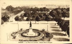 CPA Angers La Place de Lorraine Statue David d Angers