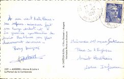 CPM Angers Le Portail de la Cathedrale