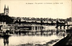 CPA Angers Vue generale La Cathedrale La Maine