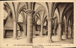 CPA Le Mont Saint Michel L Abbaye La Salle des Chevaliers