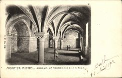CPA Mont St Michel Abbaye Le Promenoir Xll e Siecle