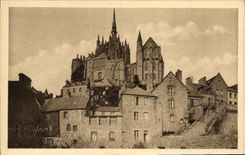 CPA Mont Saint Michel Vue prise de la Tour Boucle