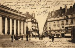 VINTAGE POSTCARD Nantes the Theater Tram