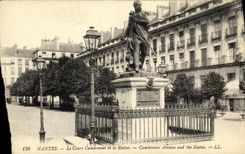 VINTAGE POSTCARD Nantes the Cambronne Course and the Statue
