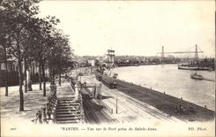 VINTAGE POSTCARD Nantes Seen on the Port taken of Sainte Anne
