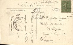 VINTAGE POSTCARD Nantes Seen on the Loire Boat