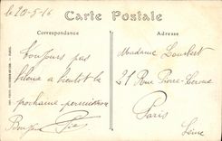 VINTAGE POSTCARD Countryside of Termonde Large Hotels of the Place principlae after the bombardment by the Militaria Germans