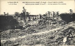 CPA Neuville St Vaast Ce qu il reste du cimetiere Militaria