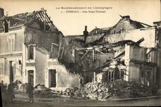 VINTAGE POSTCARD Militaria Eperany Street Holy Thibanlt